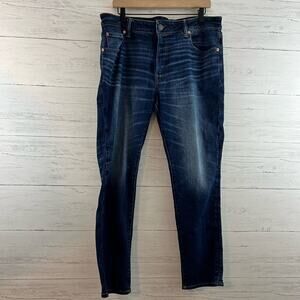 American Eagle Dark Wash Airflex Temp Tech Straight Leg Jeans Size 36 x 30